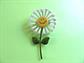 Anthropomorphic Daisy Pin Brooch Smiling 1960's Vintage Costume Jewelry Summer Hippie Flower Power '60 Accessories Figural