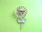 Anthropomorphic Daisy Pin Brooch Smiling 1960's Vintage Costume Jewelry Summer Hippie Flower Power '60 Accessories Figural