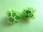 Mod 1960's  Mod Green Flower Earrings Clip On Hong Kong Old Store Stock Unworn '60's Accessories