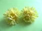 Mod 1960's  Mod Yellow Flower Earrings Clip On Hong Kong Old Store Stock Unworn '60's Accessories