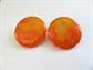 Bakelite Earrings Tequila Sunrise Large Scalloped Pierced Vintage Costume Jewelry