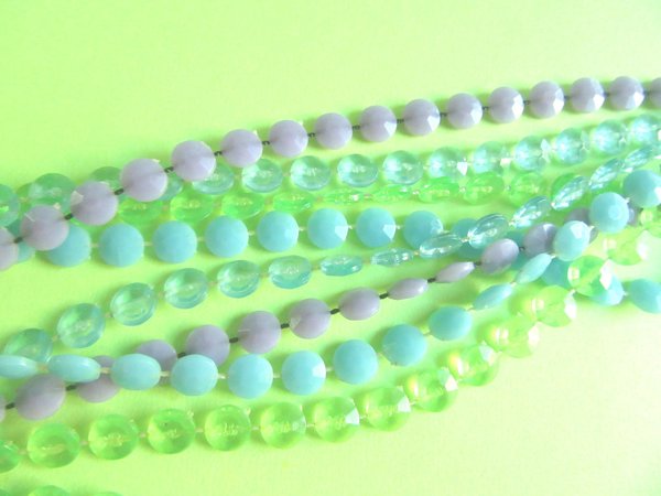 Mod 1960's Necklace Long Beads Vintage Jewelry 