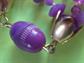 1960's Mod Purple Long Necklace Beads 60's Accessories Vintage Costume Jewelry