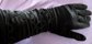 Vintage 1990's Black Velveteen Embroidered Long Gloves Never Worn
