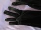 Vintage 1990's Black Velveteen Embroidered Long Gloves Never Worn