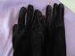 Vintage 1990's Black Velveteen Embroidered Long Gloves Never Worn