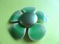 Mod 1960's Green Metal Flower Pin Vintage Costume Jewelry Twiggy Go Go