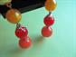 1980's Citrus Ball Pierced Earrings Old Store Stock Never Worn Korea Vintage Costume Jewelry Mod Style