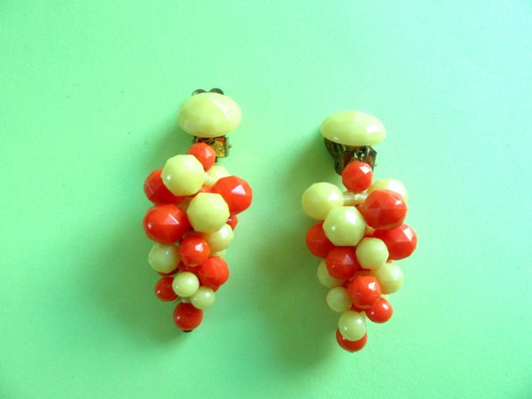 Vintage Western Germany Mod Earrings Signed Jewelry