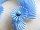 1950's Mid Century Blue Fan Clip On Earrings Western Germany Old Store Stock Vintage Costume Jewelry Swing Drag