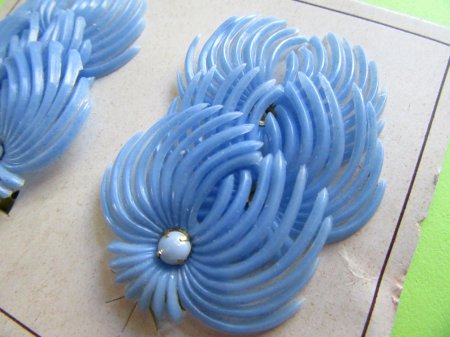 1950's Western Germany Blue Earrings Vintage Jewelry