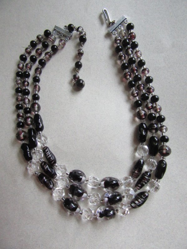 Art Glass Choker Necklace Japan Vintage Jewelry