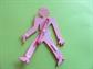 1980's Running Man Pin Brooch JJ New Wave Hot Pink Dated 1988 Old Stock Signed Vintage Costume Jewelry '80's Accessorie