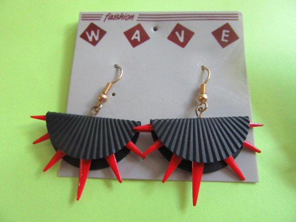 1980's New Wave Earrings Vintage Jewelry