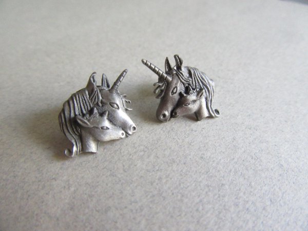 Vintage  Unicorn Earrings Pierced Never Worn
