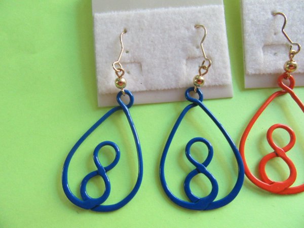 1980's Pierced Earrings Color Choice Vintage Jewelry 