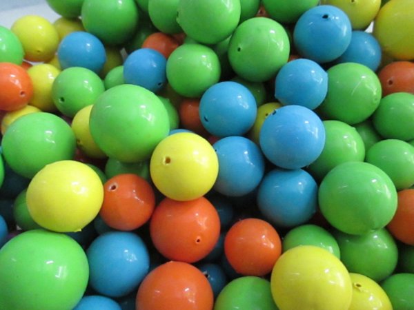 Mod 1960's Ball  Beads Lot Jewelry Making Supplies