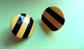 Mod 1960's Striped Lucite Clip On Earrings Bee Yellow and Black  Costume Vintage Jewelry