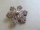 Sterling Spun Silver Snowflake Brooch Genuine Pearl Pin Vintage Fine Jewelry