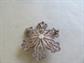 Sterling Spun Silver Snowflake Brooch Genuine Pearl Pin Vintage Fine Jewelry