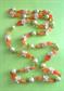 1960's Mod Orange Daisy Chain Necklace Vintage Costume Jewelry Long Beads Summer of Love Hippie Boho