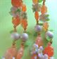 1960's Mod Orange Daisy Chain Necklace Vintage Costume Jewelry Long Beads Summer of Love Hippie Boho