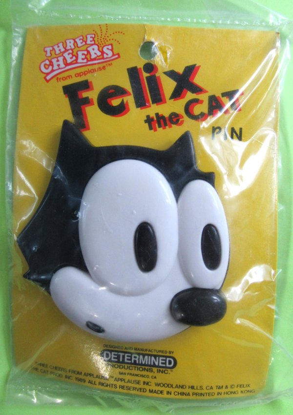 1989 Felix The Cat Pin TV Cartoon Memorabilia Never Worn