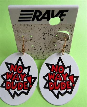 1980's Earrings No Way Dude! Vintage Jewelry 