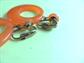 Bakelite Orange Melon Hoop Earrings Clip Ons Vintage Costume Jewelry