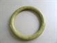 Bakelite Bangle Bracelet Avocado Green with Crazy Yellow Swirls Vintage Costume Jewelry