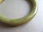 Bakelite Bangle Bracelet Avocado Green with Crazy Yellow Swirls Vintage Costume Jewelry