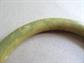 Bakelite Bangle Bracelet Avocado Green with Crazy Yellow Swirls Vintage Costume Jewelry