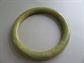 Bakelite Bangle Bracelet Avocado Green with Crazy Yellow Swirls Vintage Costume Jewelry