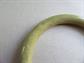 Bakelite Bangle Bracelet Avocado Green with Crazy Yellow Swirls Vintage Costume Jewelry