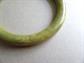 Bakelite Bangle Bracelet Avocado Green with Crazy Yellow Swirls Vintage Costume Jewelry