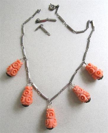 1930's Celluloid Necklace For Repair Vintage Jewelry
