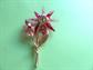 Mod 1960's Pink Lucite Flower Pin Brooch Vintage Costume Jewelry 