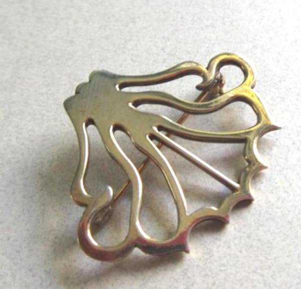 Sterling Silver Gold Wash Pin Pendant Fine Jewelry 