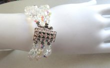 1950's Crystal Bracelet Rhinestone Clasp Vintage Jewelry