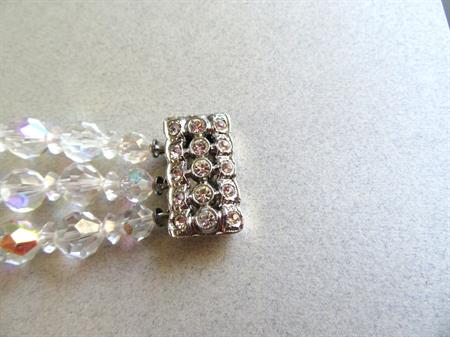 1950's Crystal Bracelet Rhinestone Clasp Vintage Jewelry