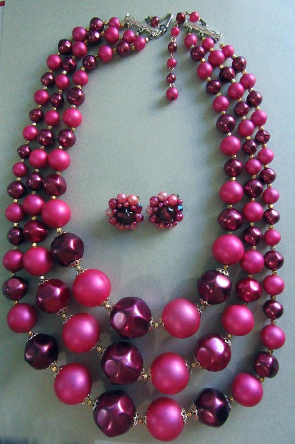1950's Necklace Set Japan Vintage Jewelry 