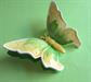 1960s Mod Butterfly Pin Brooch Enameled  3D Western Germany Yellow Green Signed Vintage Costume Jewelry