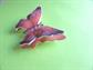 1960s Mod Butterfly Pin Brooch Enameled  3D Western Germany Purple Pink Signed Vintage Costume Jewelry