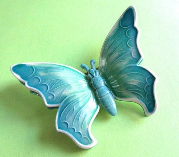 1960s Mod Butterfly Pin Western Germany Signed Vintage Jewelry