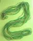 Mod 1960's Lime Green Long Necklace Beads Vintage Costume Jewelry '60's Accessories Go Go