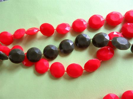 1960's Mod Necklace Orange Avocado Vintage Jewelry 