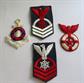 Vintage Military Memorabilia Patch Lot Anchor Eagles Ships Wheel Navy and Red White Blue