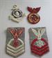 Vintage Military Memorabilia Patch Lot Anchor Eagles Ships Wheel Navy and Red White Blue