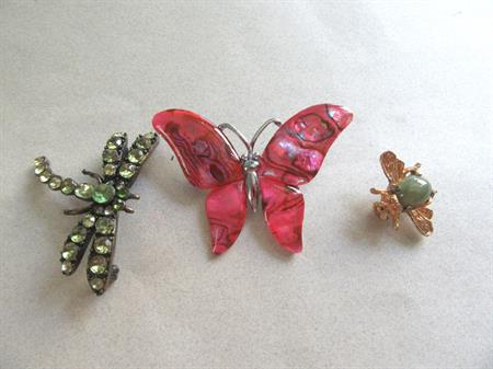 Butterfly Pin Dragonfly Bee Costume Jewelry Bugs Insects Figural