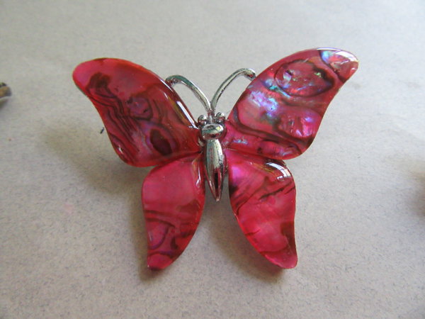 three Vintage Pins Lot Butterfly Dragonfly Bee 